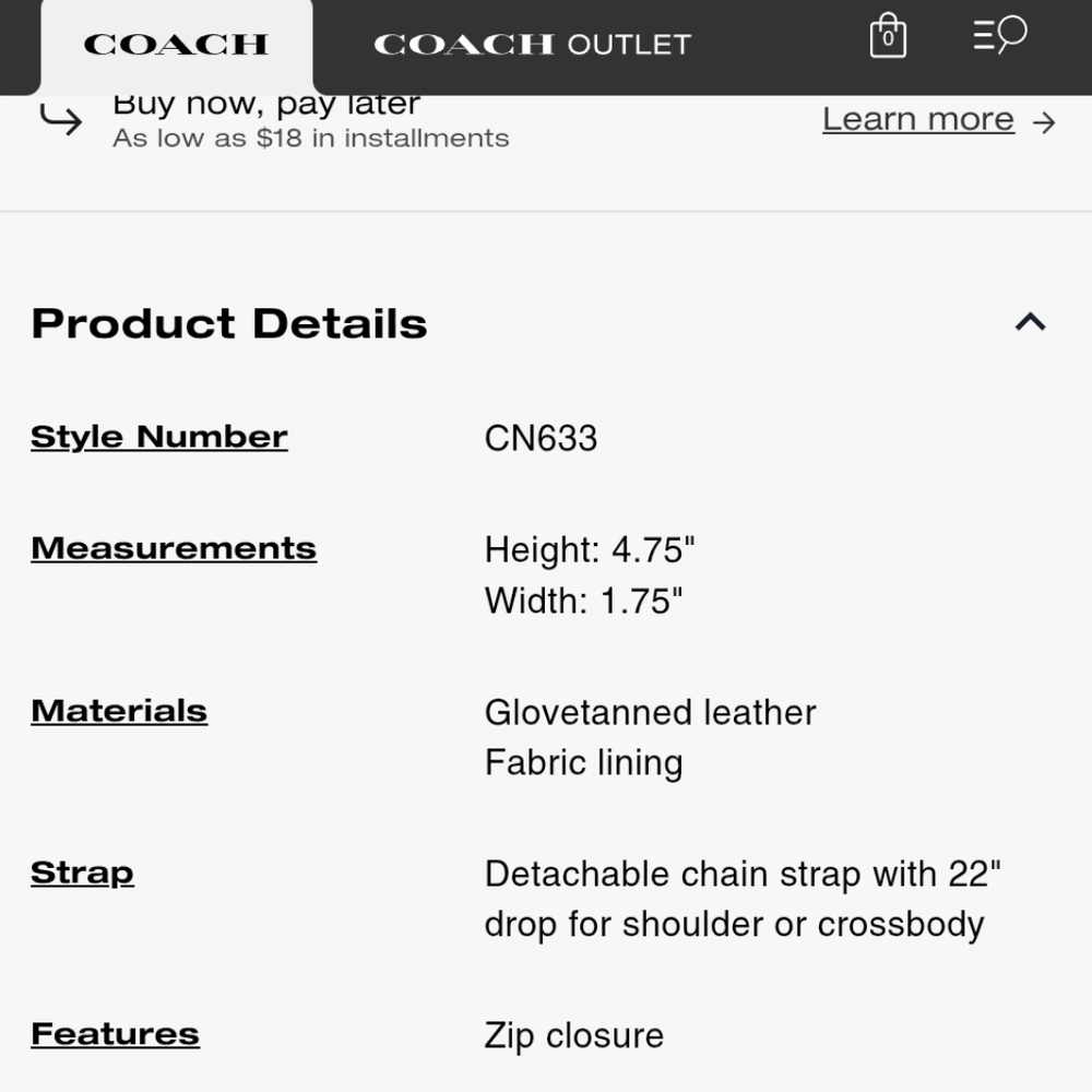 Coach crossbody tea rose bag. - Picture 6 of 6